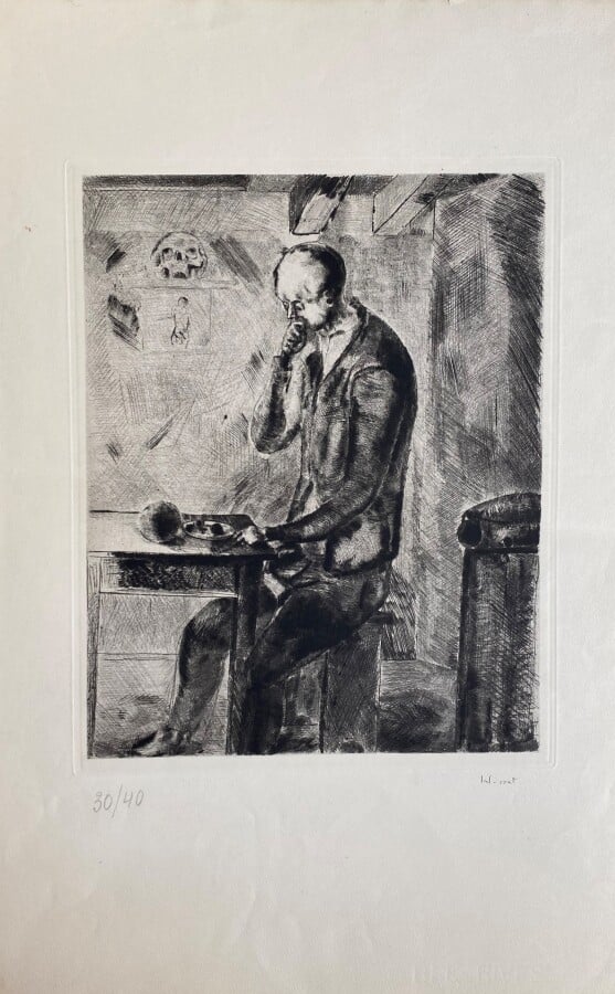 Pierre TAL-COAT ( 1905-1985)) - Homme assis ; personnages dans un champs ; Homm…