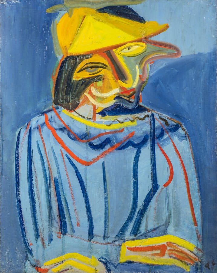 .Pierre TAL COAT (1905-1985) - L' homme au masque d'oiseau,1934 - Huile sur toi…