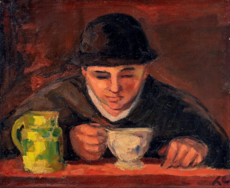 Pierre TAL COAT (1905-1985) - La bolée de cidre, 1927-28 - Huile sur toile, mon…