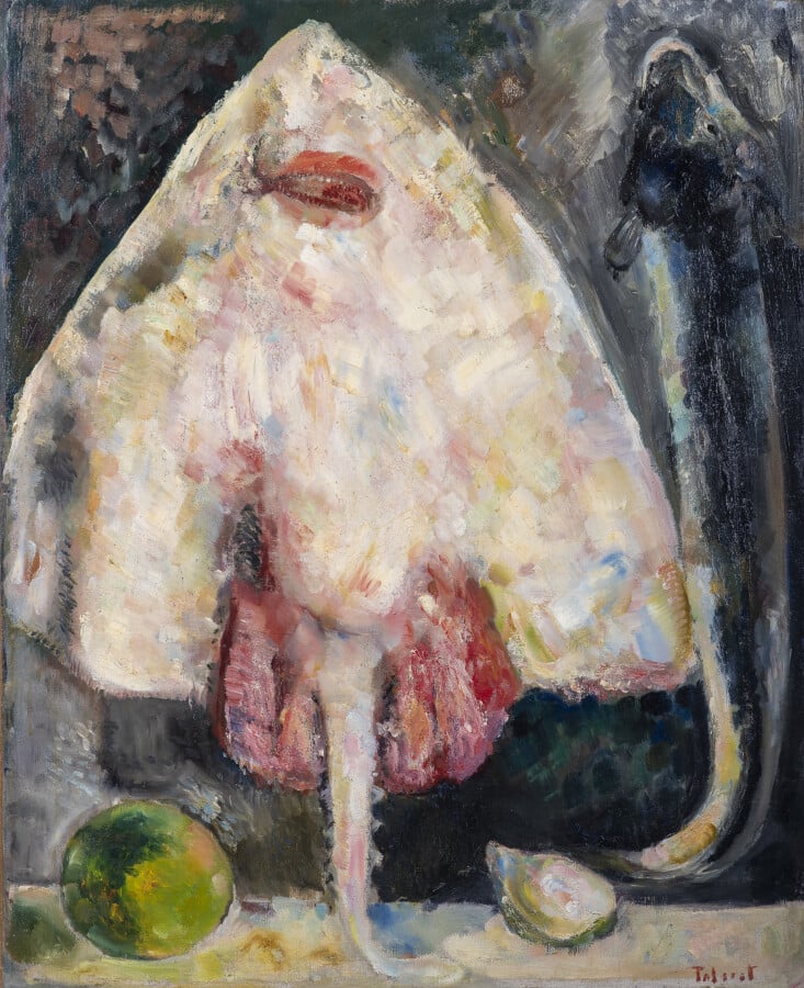 Pierre TAL COAT (1905-1985) - La raie, 1927 - Huile sur toile, signée en bas à…