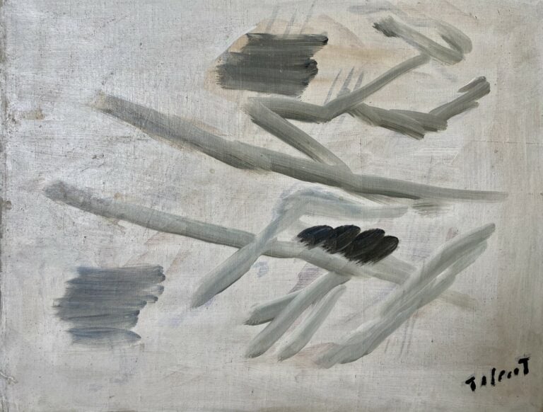 Pierre TAL COAT (1905-1985) - Les failles dans la roche,1954 - Huile sur toile,…