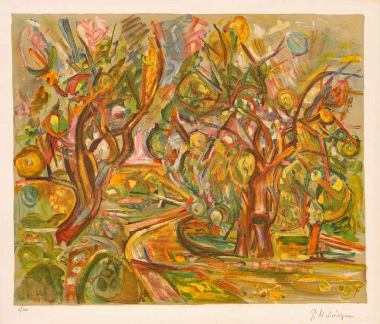 Pinchus KREMEGNE (1890-1981)Atelier d'artiste- Paysage 2 lithographies sur véli…