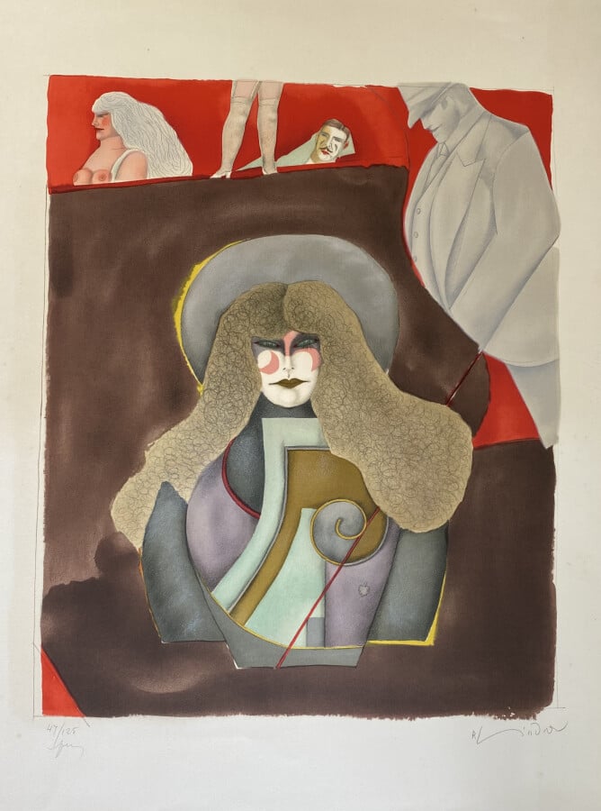 Richard LINDNER (1901-1978) - Blondie, Planche 9, 1975 - Lithographie en couleu…