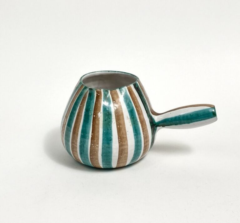 Robert PICAULT (1919-2000) - Pendulette murale "caquelon" (Diamètre : 16.5 cm L…