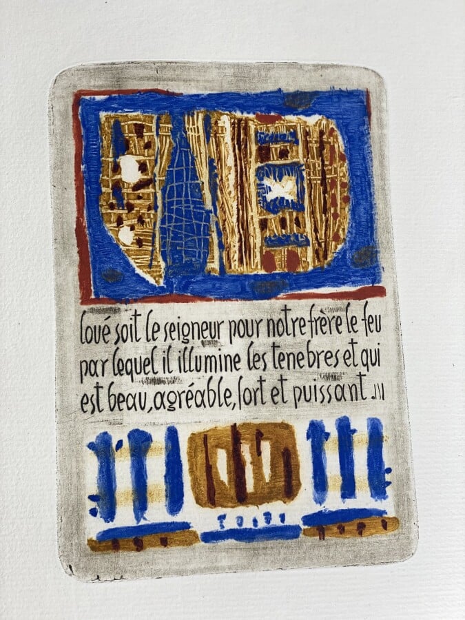 (Roger BISSIÈRE) (1886-1964) - François d'Assise, Cantique à notre frère soleil…