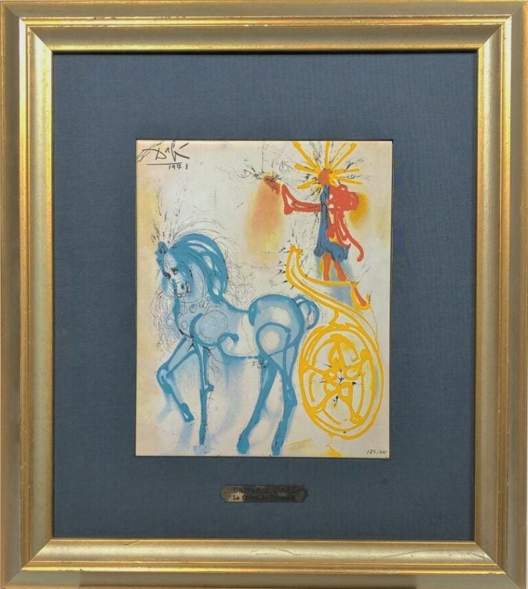 Salvador DALI (1904-1989) D'après - Cheval de triomphe, 1971 - Chromographie à…