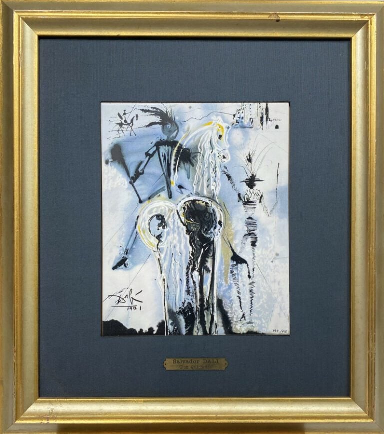 Salvador DALI (1904-1989) D'après - Don Quichotte, 1971 - Chromographie à chaud…