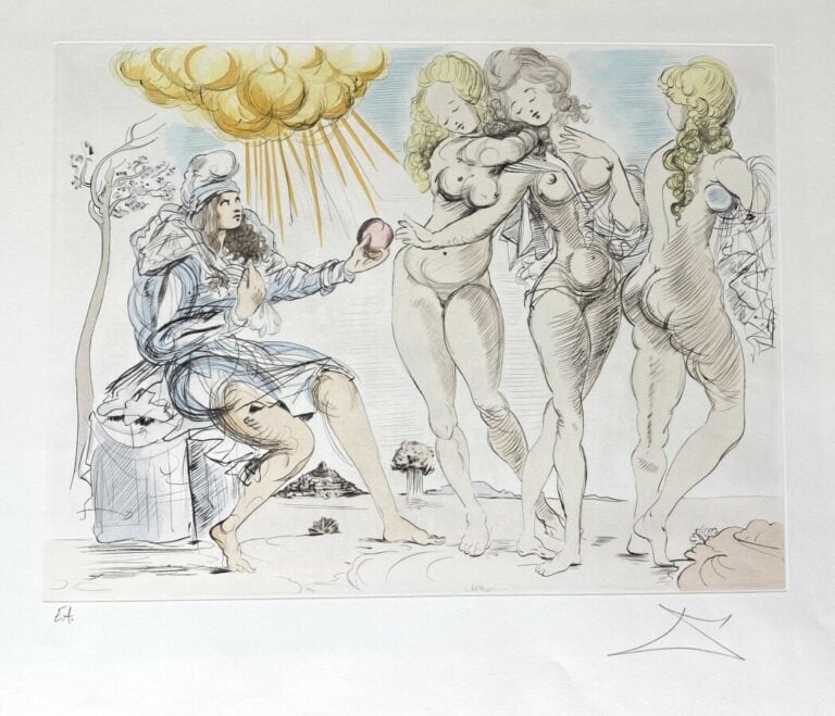 Salvador DALI (1904-1989) ( d'après) - Le Jugement de Paris : Paris donnant la…