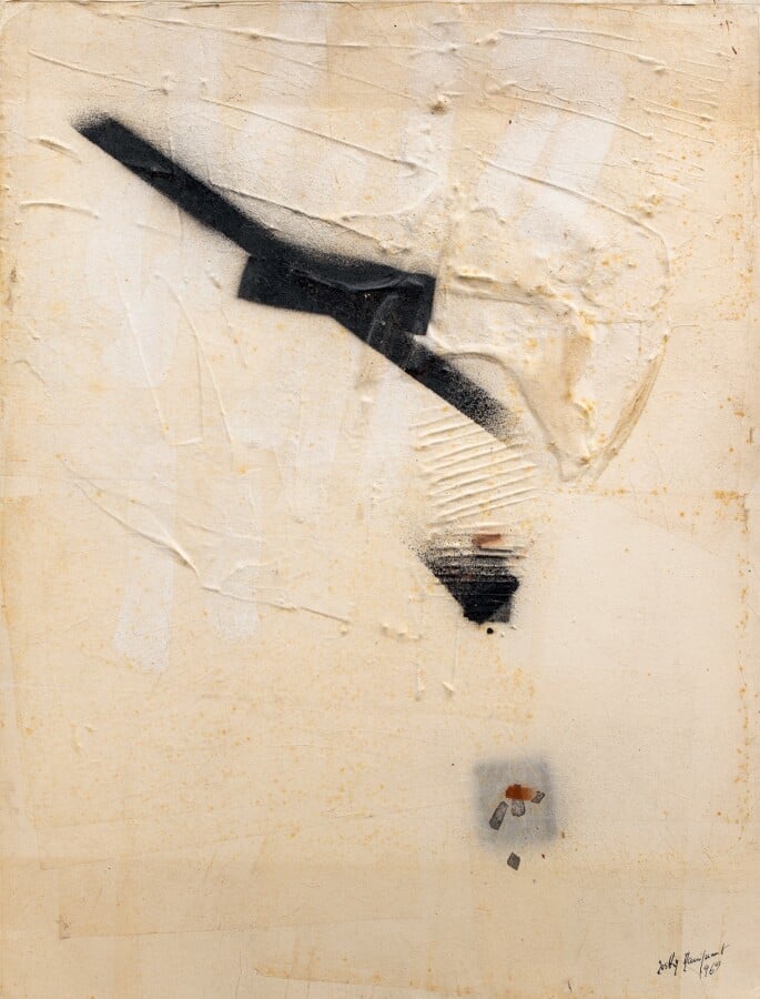 Sooky MANIQUANT (1934-2012) - Composition, 1969 - Technique mixte sur papier, c…