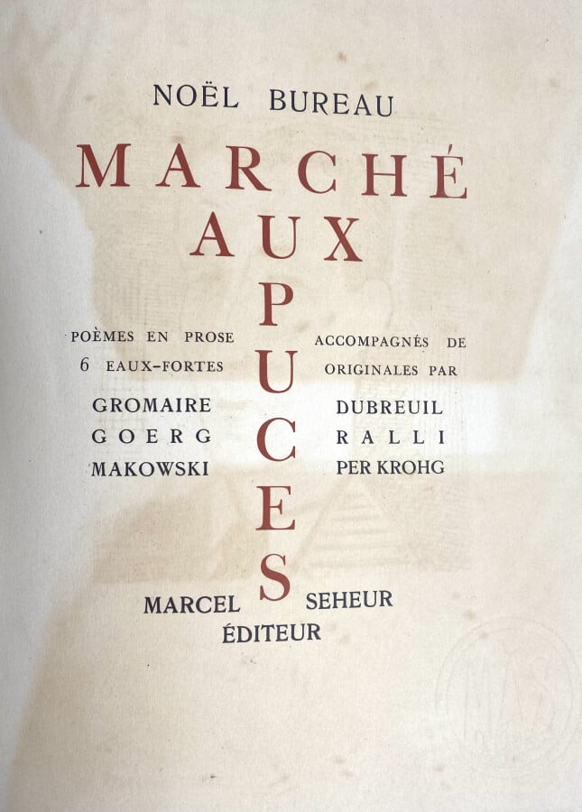 (Thadée MAKOWSKI) (1882- 1932) - Noël Bureau, Marché aux puces, Marcel Seheur,…