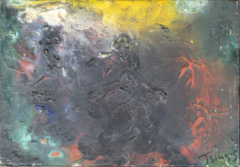 Thanos TSINGOS (1914-1965) - Composition abstraite - Huile sur toile, signée en…