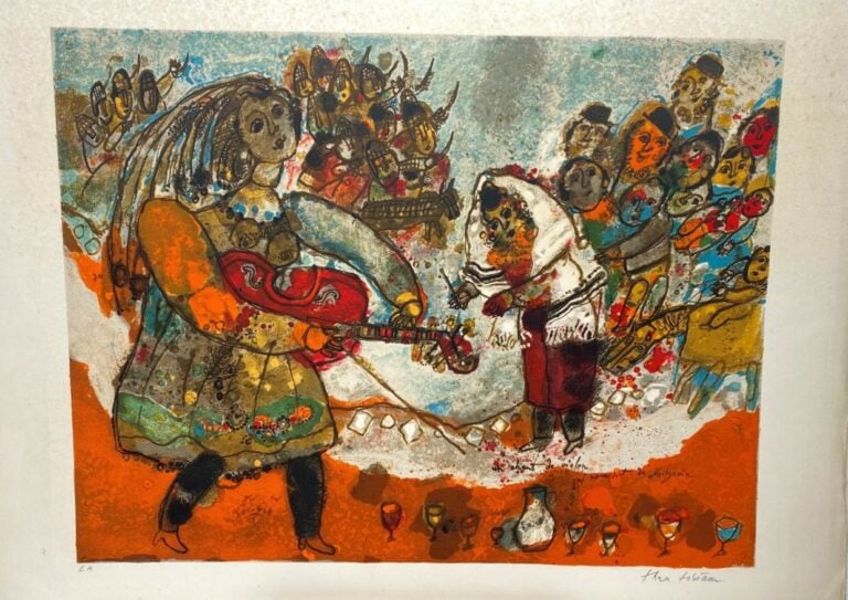 Théo TOBIASSE (1927-2012) - Couple - Lithographie en couleurs , signée et numér…