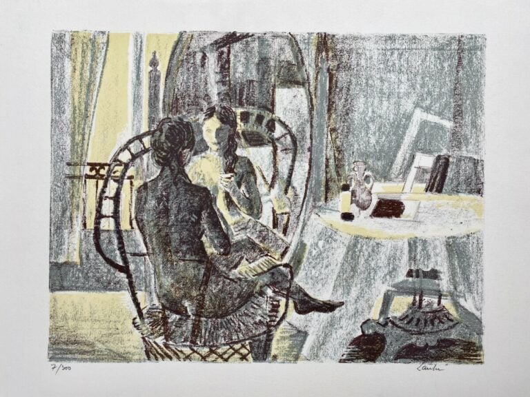 Un lot de 9 lithographies de JACQUOT, huile sur panneau "fleurs", 7 projets de…