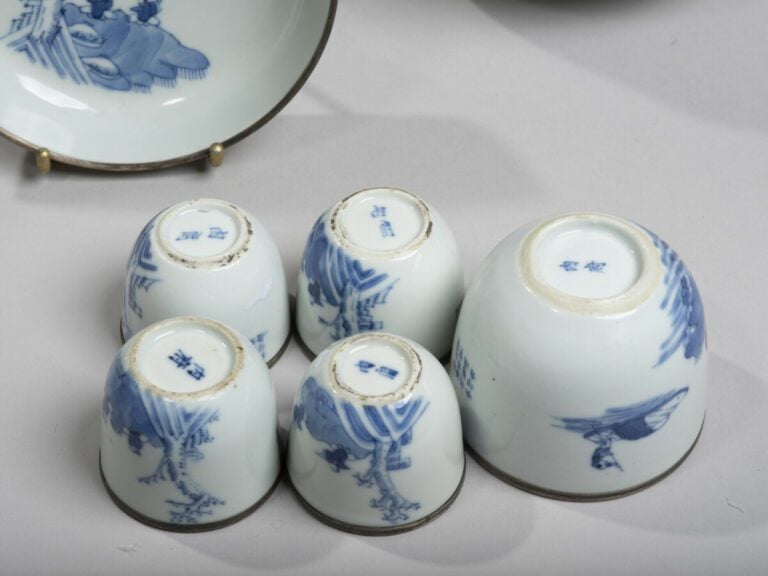 VIETNAM, Hue - XIXe siècle - Service à thé de douze pièces comprenant un pot, d…