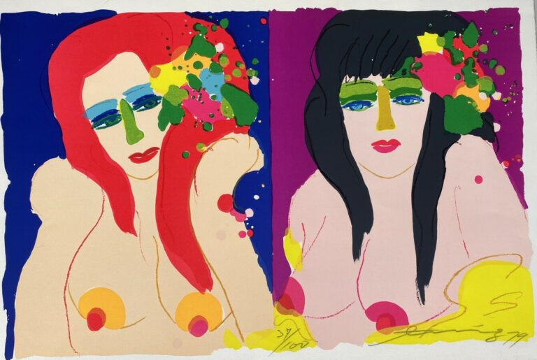 Wallace TING (1929-2010) - Deux femmes nues, 1979 - Sérigraphie en couleurs sur…