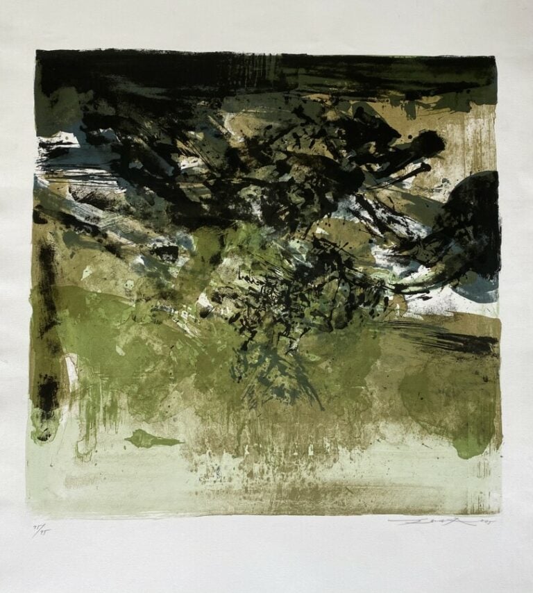ZAO Wou ki (1921 - 2013) - Sans titre,1975 (Agerup, 267) - Lithographie en 6 co…