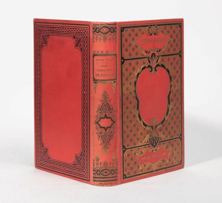 [Afrique] Cinq semaines en ballon par Jules Verne. Illustrations de Riou et Mon…