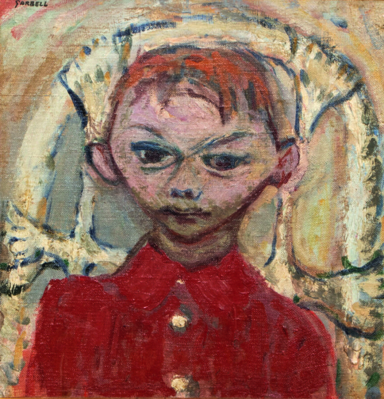 Alexandre (Sascha) GARBELL (1903-1970) - Garçon à la tenue rouge - Huile sur to…