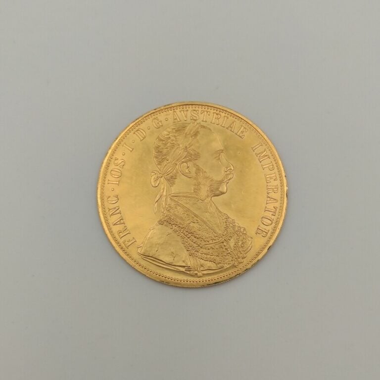 Autriche. François Joseph Ier (1848-1916), 4 Ducats, 1915, refrappe. Fr. 488 SP…