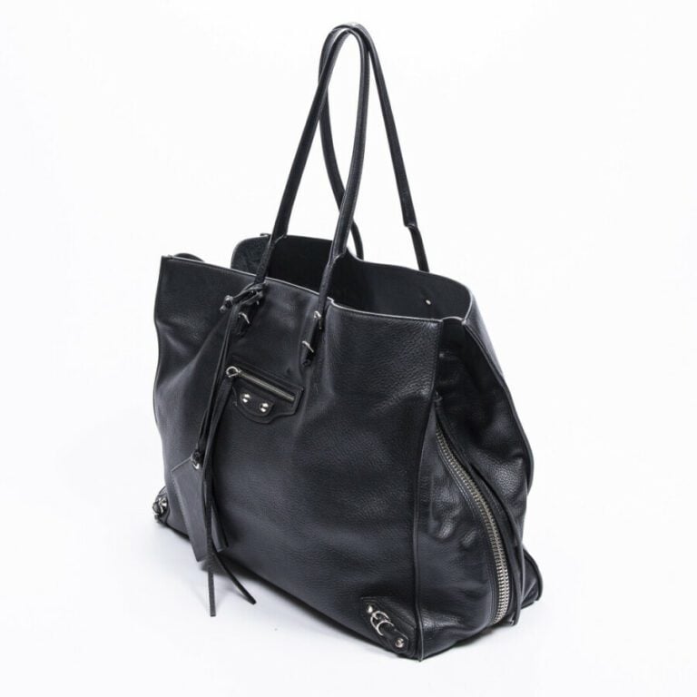BALENCIAGA - Cabas "Papier A4" - "Papier A4" tote - - Cuir noir - Black leather…