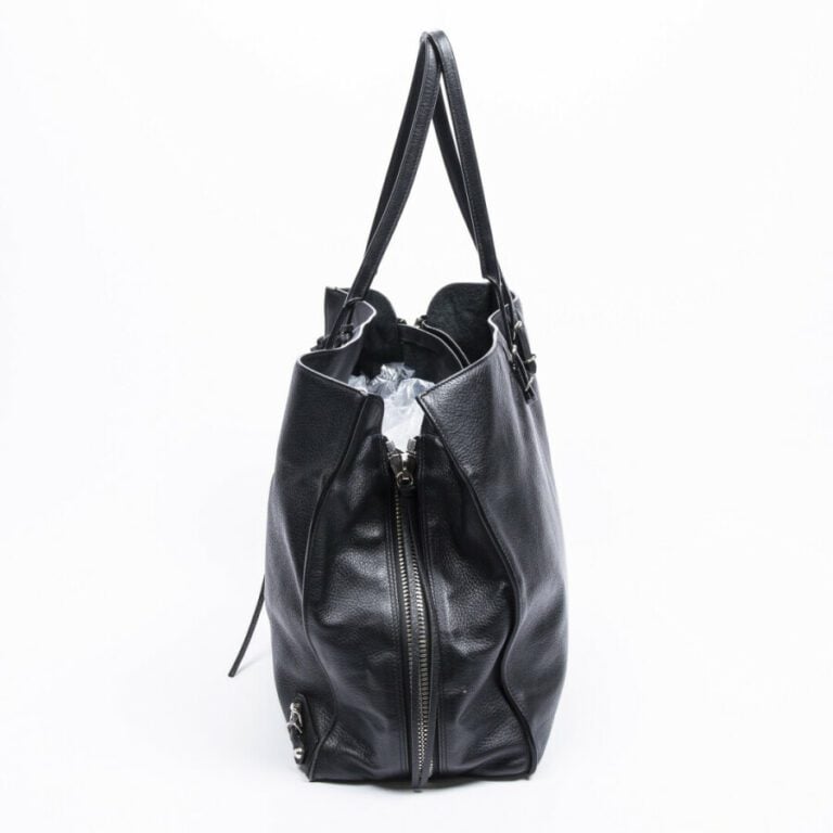 BALENCIAGA - Cabas "Papier A4" - "Papier A4" tote - - Cuir noir - Black leather…