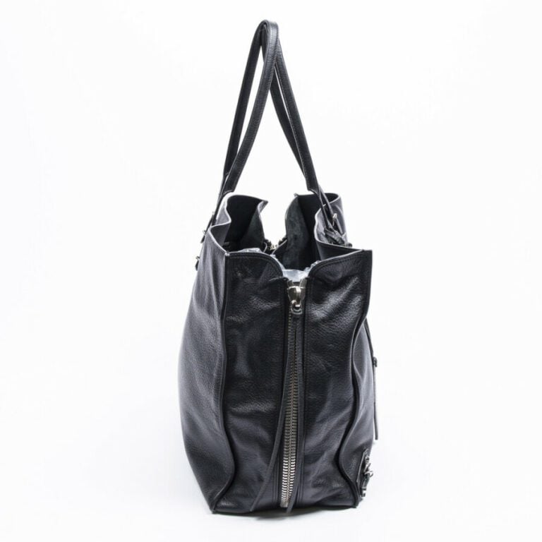 BALENCIAGA - Cabas "Papier A4" - "Papier A4" tote - - Cuir noir - Black leather…