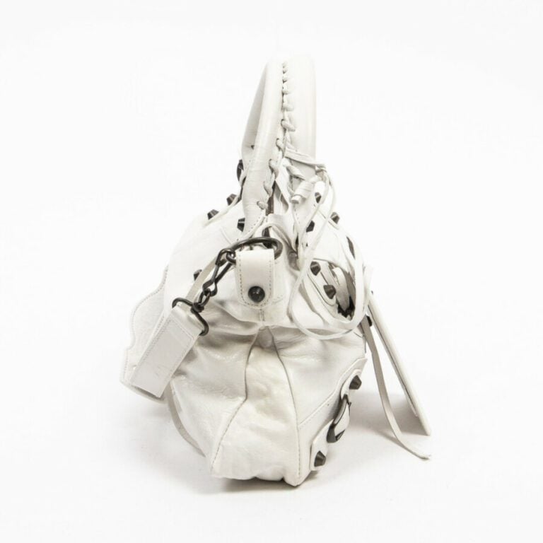 BALENCIAGA - Sac "Arena First" - "Arena First" bag - - Cuir blanc - White leath…