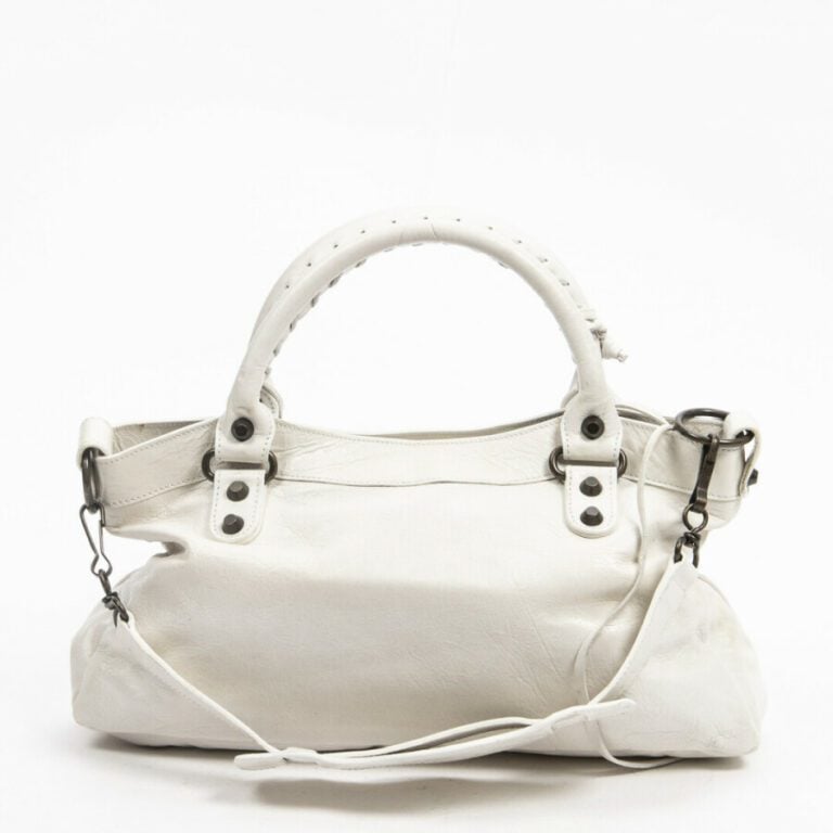 BALENCIAGA - Sac "Arena First" - "Arena First" bag - - Cuir blanc - White leath…