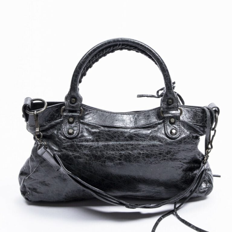 BALENCIAGA - Sac "Arena First" - "Arena First" bag - - Cuir vieilli noir - Blac…