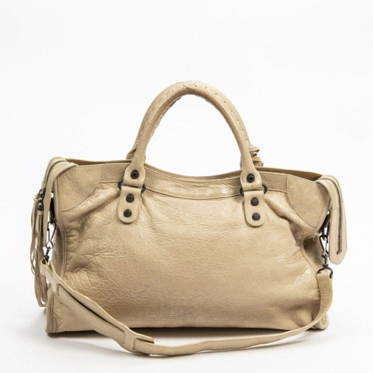 BALENCIAGA - Sac "City" - "City" bag - - Cuir cappuccino - Cappuccino leather -…