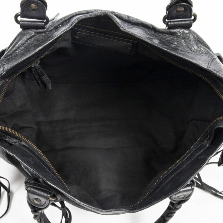 BALENCIAGA - Sac "City" - "City" bag - - Cuir vieilli noir - Black distressed l…