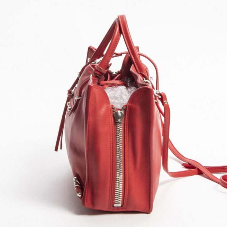 BALENCIAGA - Sac "Papier A6" - "Papier A6" bag - - Cuir rouge - Red leather - G…