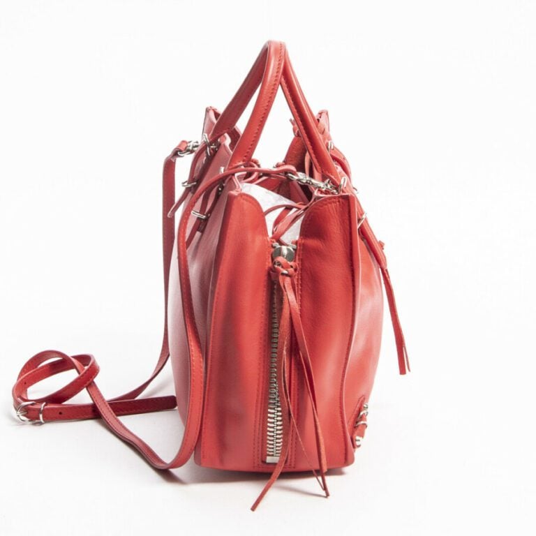 BALENCIAGA - Sac "Papier A6" - "Papier A6" bag - - Cuir rouge - Red leather - G…