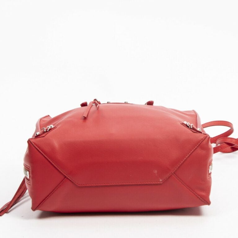 BALENCIAGA - Sac "Papier A6" - "Papier A6" bag - - Cuir rouge - Red leather - G…