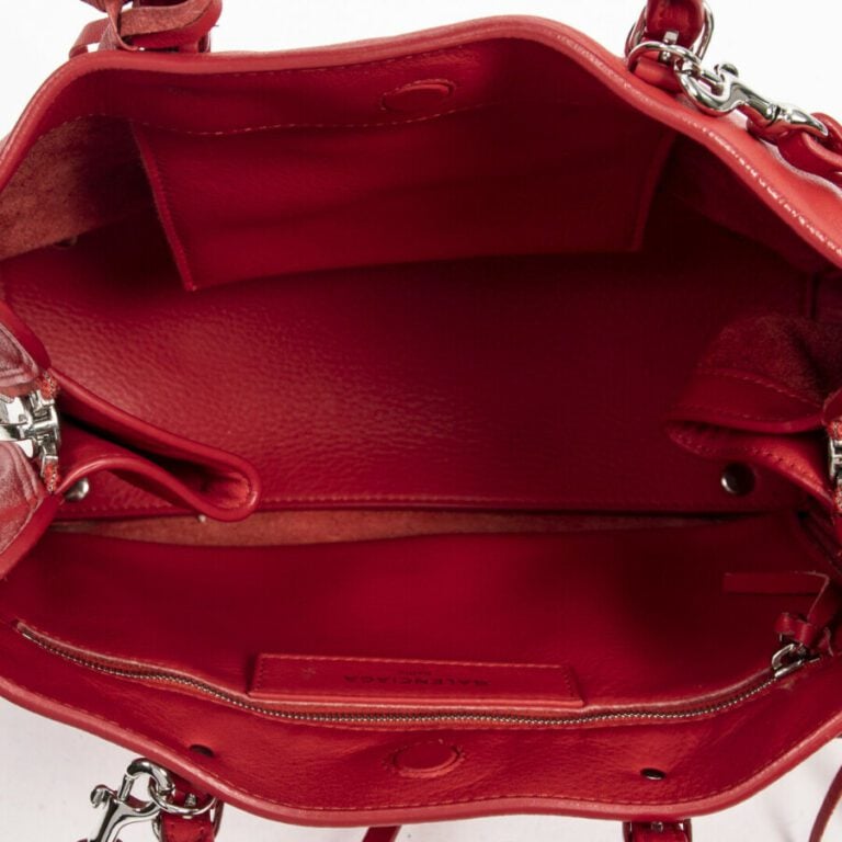 BALENCIAGA - Sac "Papier A6" - "Papier A6" bag - - Cuir rouge - Red leather - G…