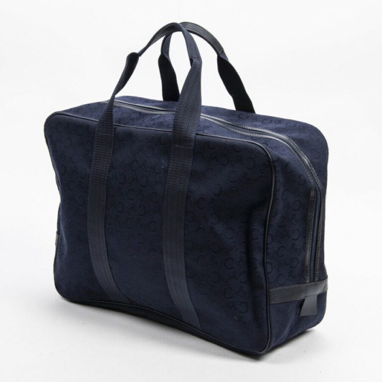 CELINE - Sac de week-end - Week-end bag - - Toile siglée bleu marine - Navy blu…