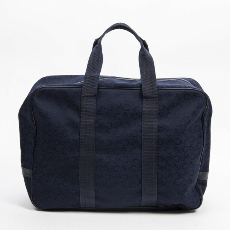 CELINE - Sac de week-end - Week-end bag - - Toile siglée bleu marine - Navy blu…