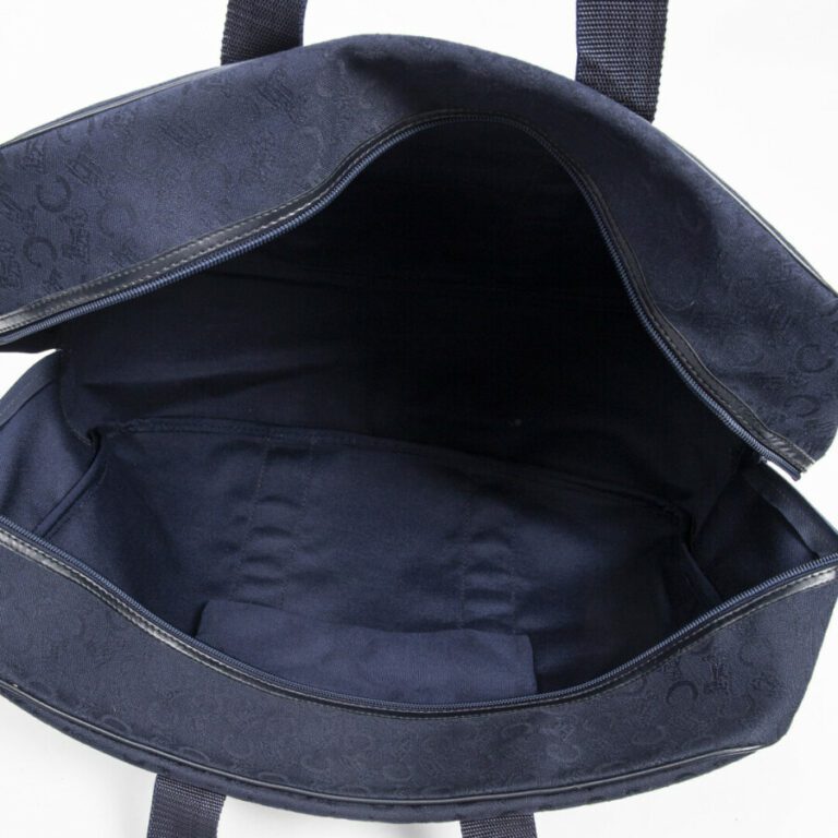 CELINE - Sac de week-end - Week-end bag - - Toile siglée bleu marine - Navy blu…