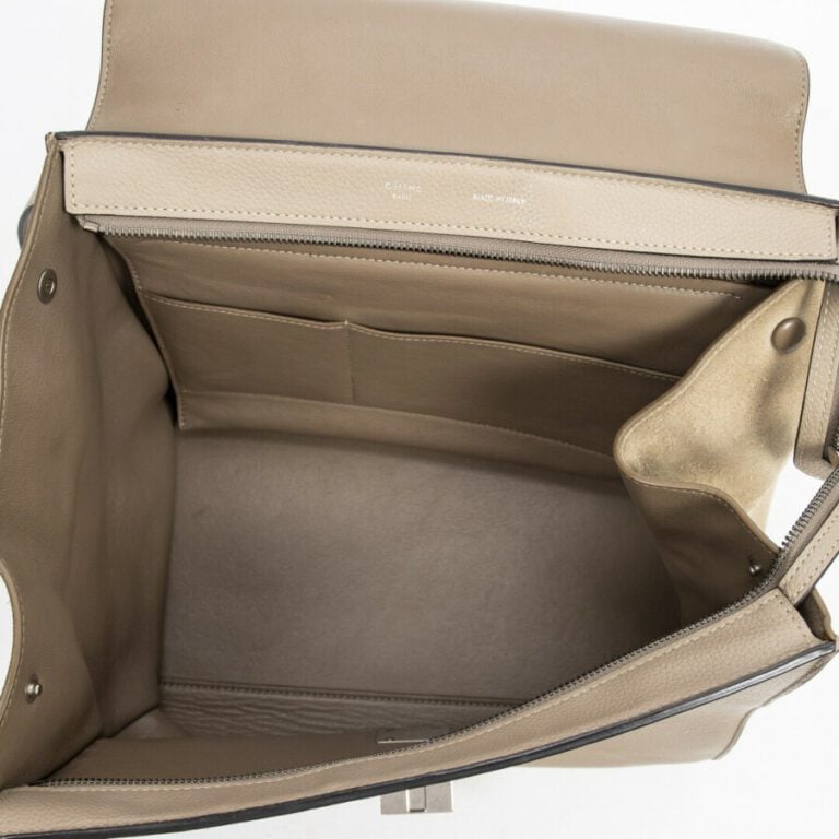 CELINE - Sac "Trapeze" MM - "Trapeze" MM bag - - Cuir grainé et daim taupe - Ta…