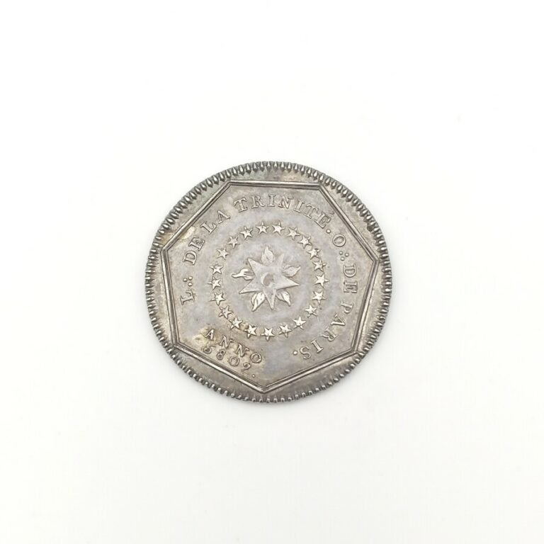 Consulat (1799-1804). Jeton en argent de la loge de la Trinité de l'Orient de P…