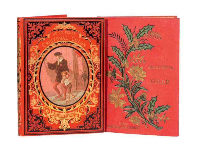 Cristóbal Colon (Christophe Colomb) por Jules Verne. Illustrations par Benett.…