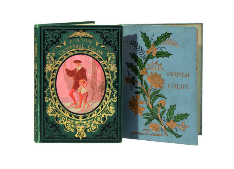 Cristóbal Colon (Christophe Colomb) por Jules Verne. Illustrations par Benett.…