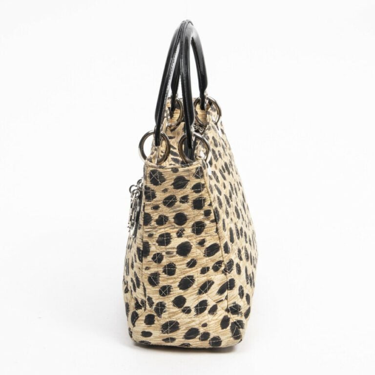 DIOR - 1997 - Sac "Lady Dior" MM - "Lady Dior" MM bag - - Toile cannage imprimé…
