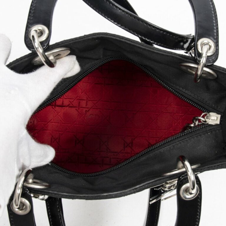 DIOR - 2005 - Sac "Lady Dior" MM - "Lady Dior" MM bag - - Nylon cannage noir, c…