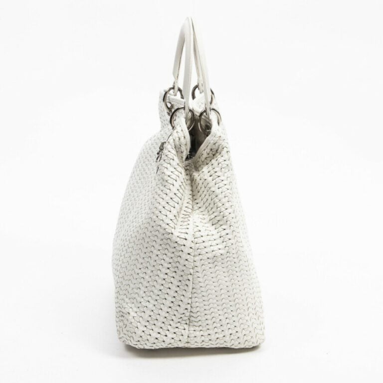 DIOR - 2008 - Sac "Soft" - "Soft" bag - - Cuir tressé blanc - White braided lea…