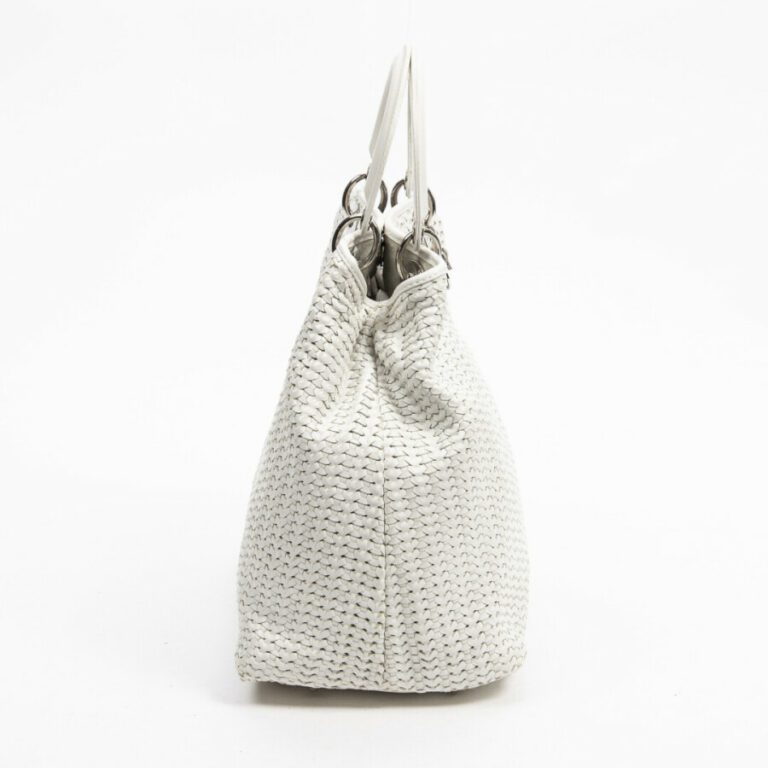 DIOR - 2008 - Sac "Soft" - "Soft" bag - - Cuir tressé blanc - White braided lea…