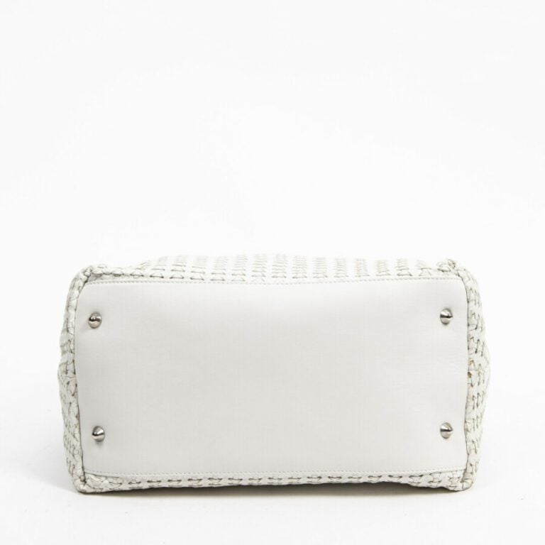 DIOR - 2008 - Sac "Soft" - "Soft" bag - - Cuir tressé blanc - White braided lea…