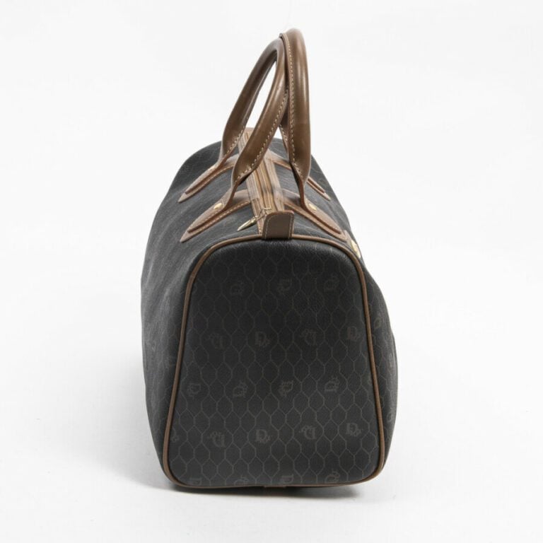 DIOR - Sac "Boston" - "Boston" bag - - Toile enduite "Monogram Honeycomb", cuir…