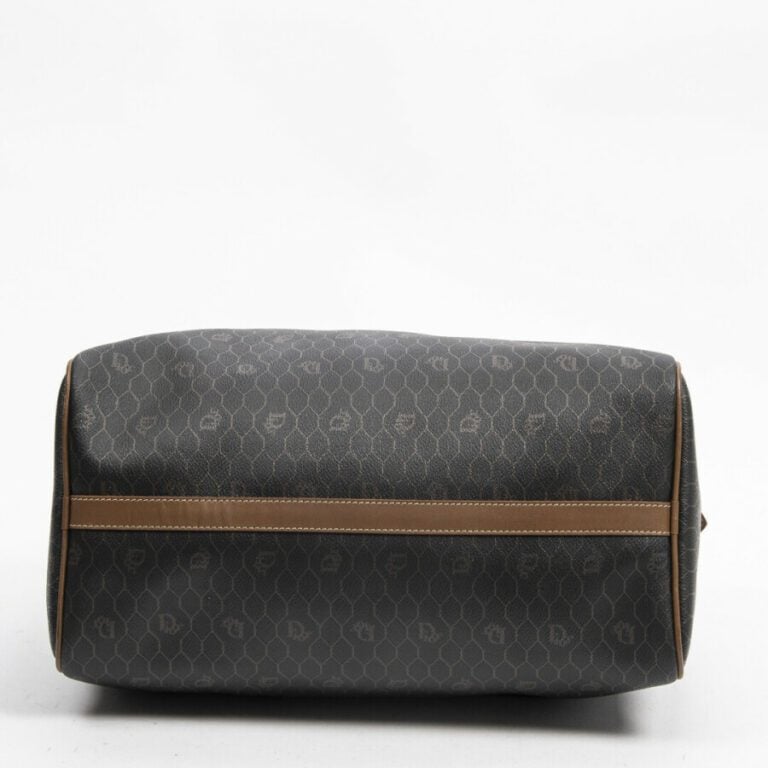 DIOR - Sac "Boston" - "Boston" bag - - Toile enduite "Monogram Honeycomb", cuir…