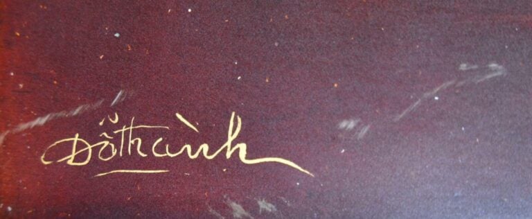 DÔ THÀNH ? (Vietnam / Indochine, Actif XXe siècle) - Vue du Mékong animée, au l…